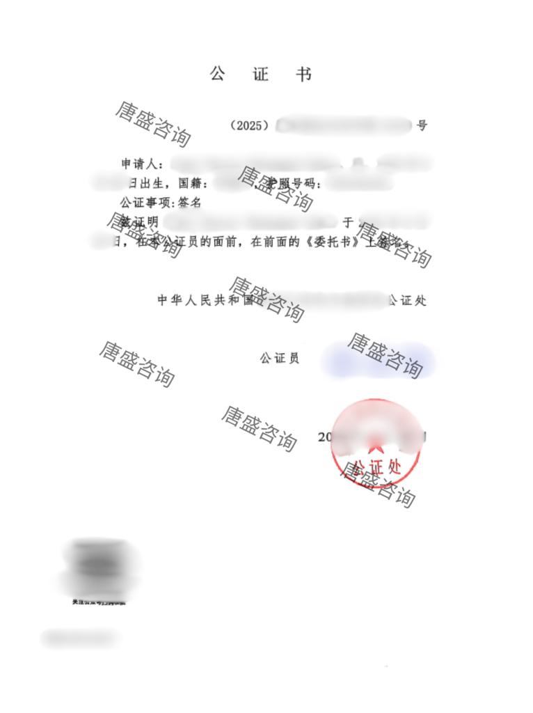 涉外诉讼委托公证
