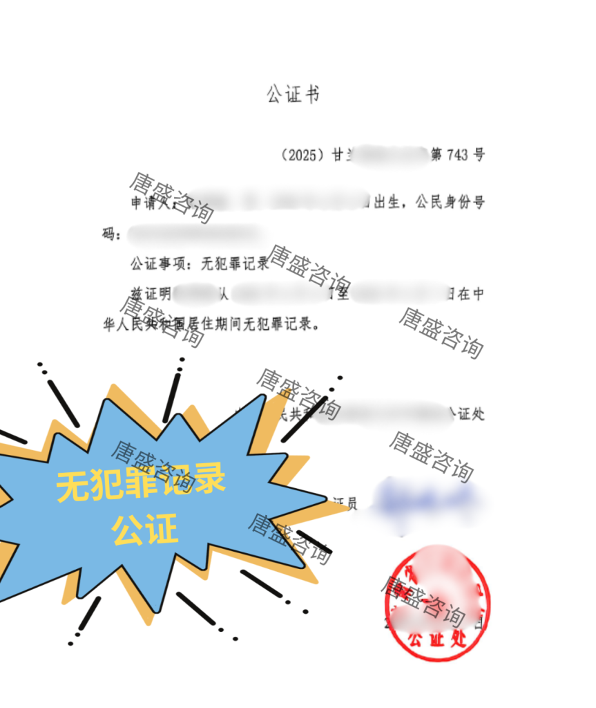 捷克留学 无犯罪记录公证