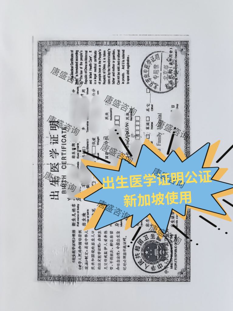 出生医学证明公证,新加坡使用