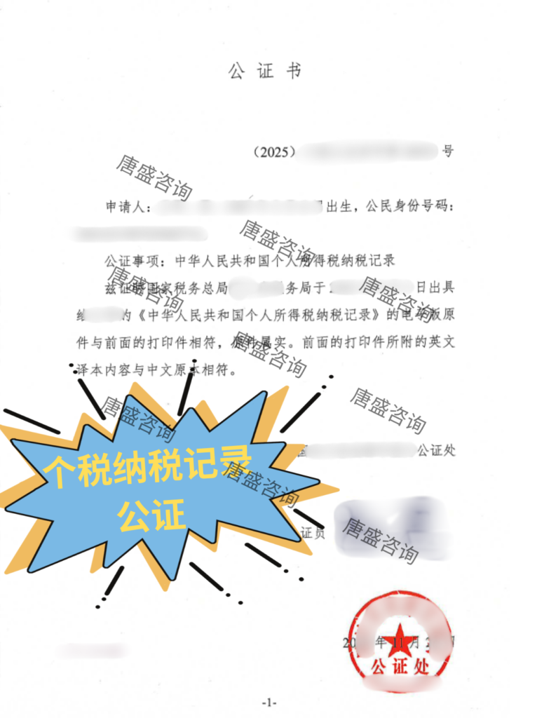 个税纳税记录公证