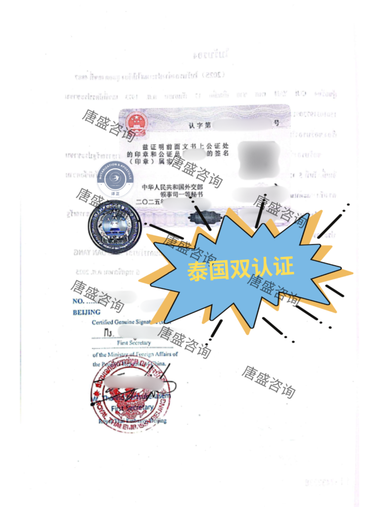 结婚证公证 泰国双认证