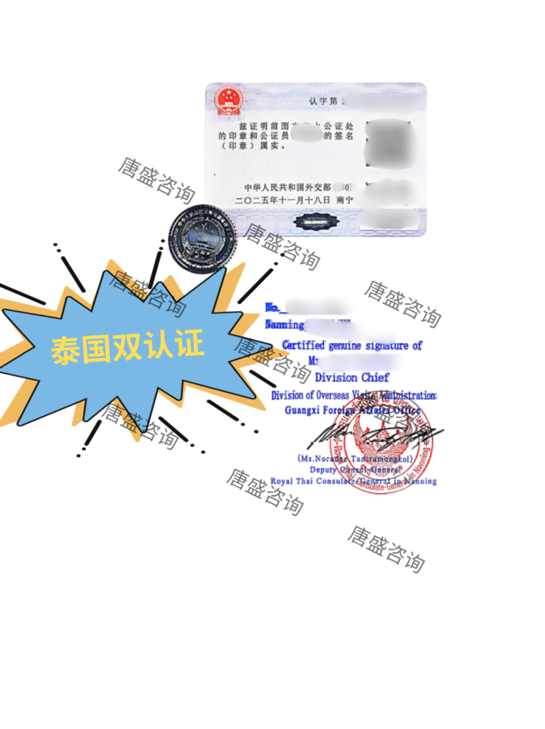 亲属关系公证 泰国双认证