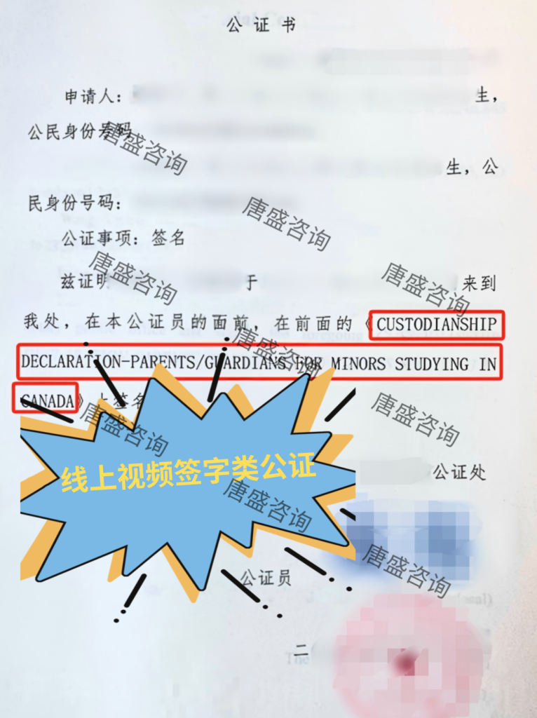 线上视频签字类公证