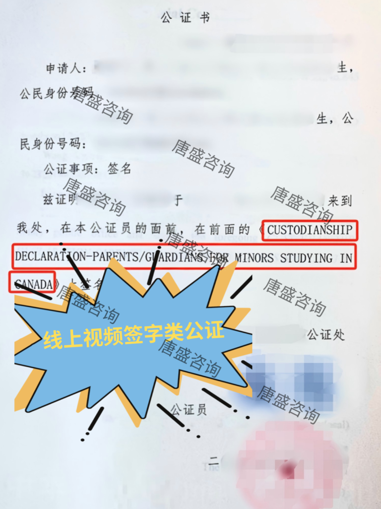 线上视频签字类公证