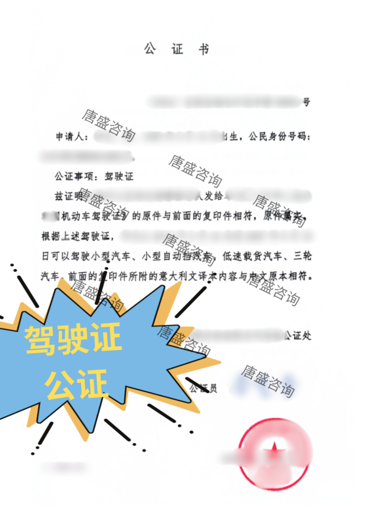 驾照公证 意大利