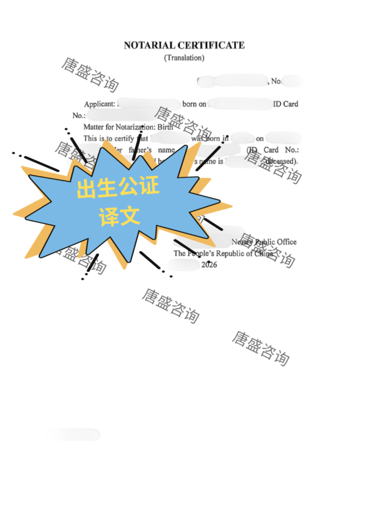 出生公证译文