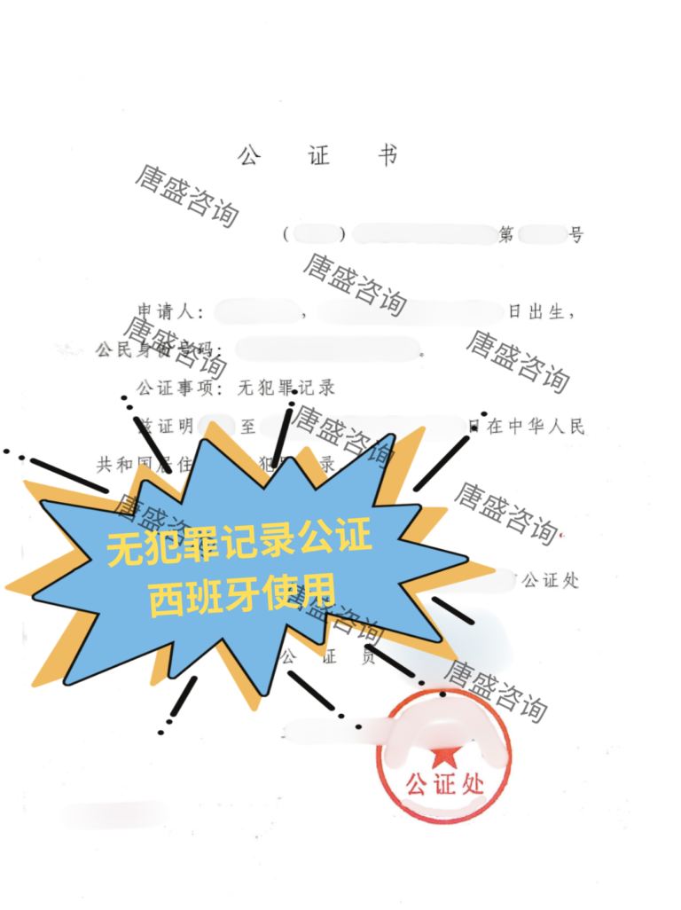 无犯罪记录公证-西班牙-1-中文证词