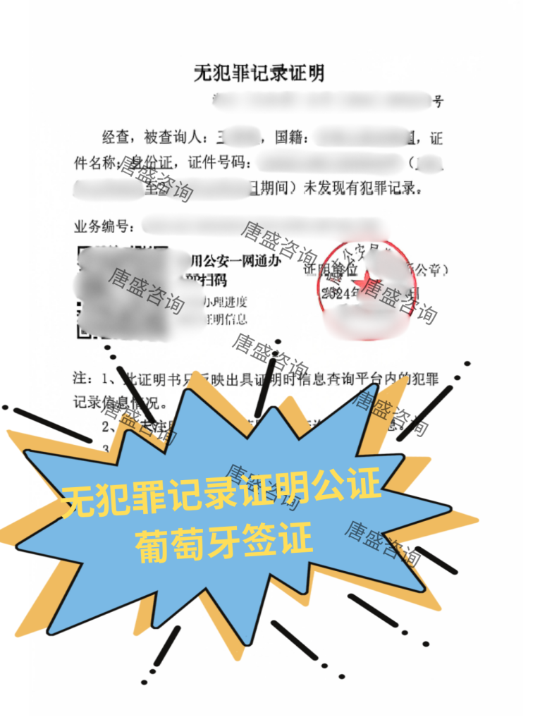 无犯罪记录证明公证-葡萄牙1-证明