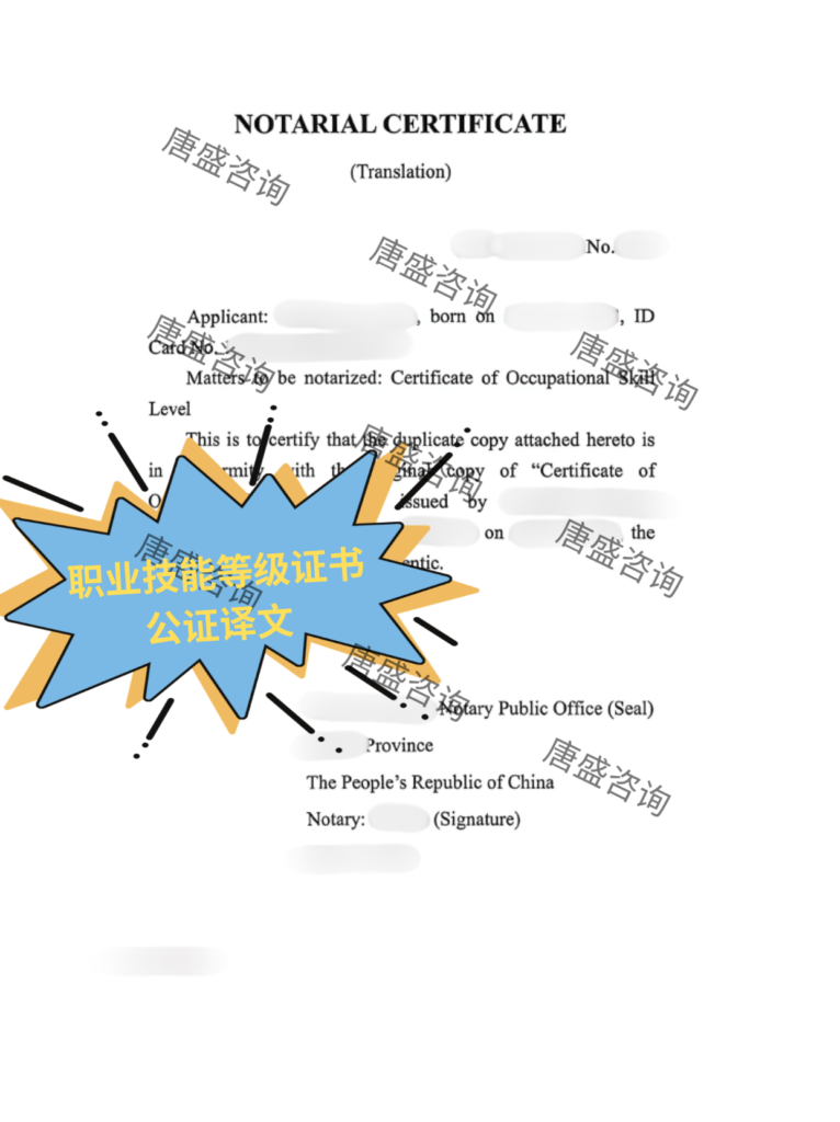 职业技能等级证书公证4-职业技能等级证书公证译文